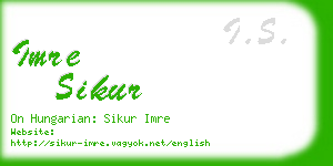 imre sikur business card